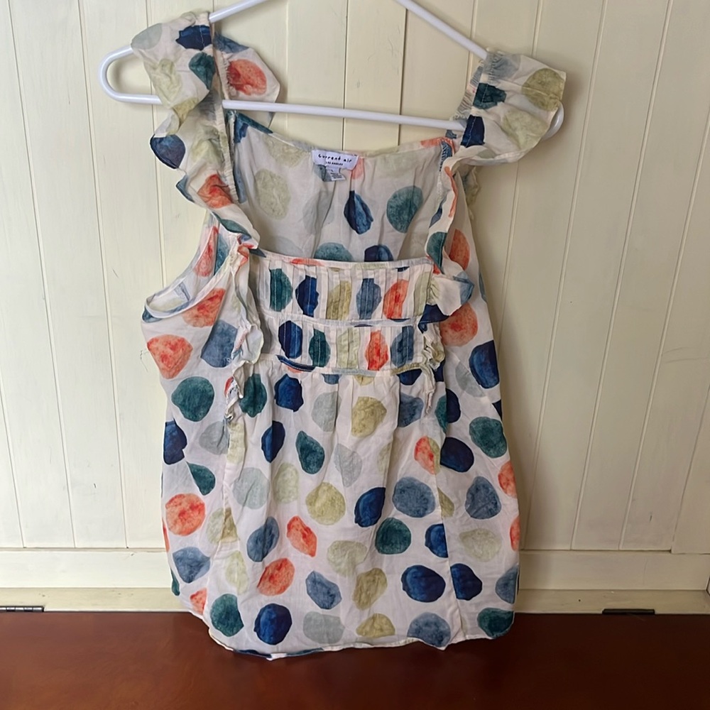 Current Air ruffle polka dot tank top